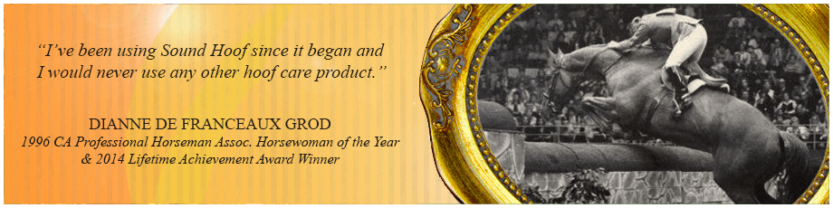Diane Grod endorses SOUND Hoof Conditioner
